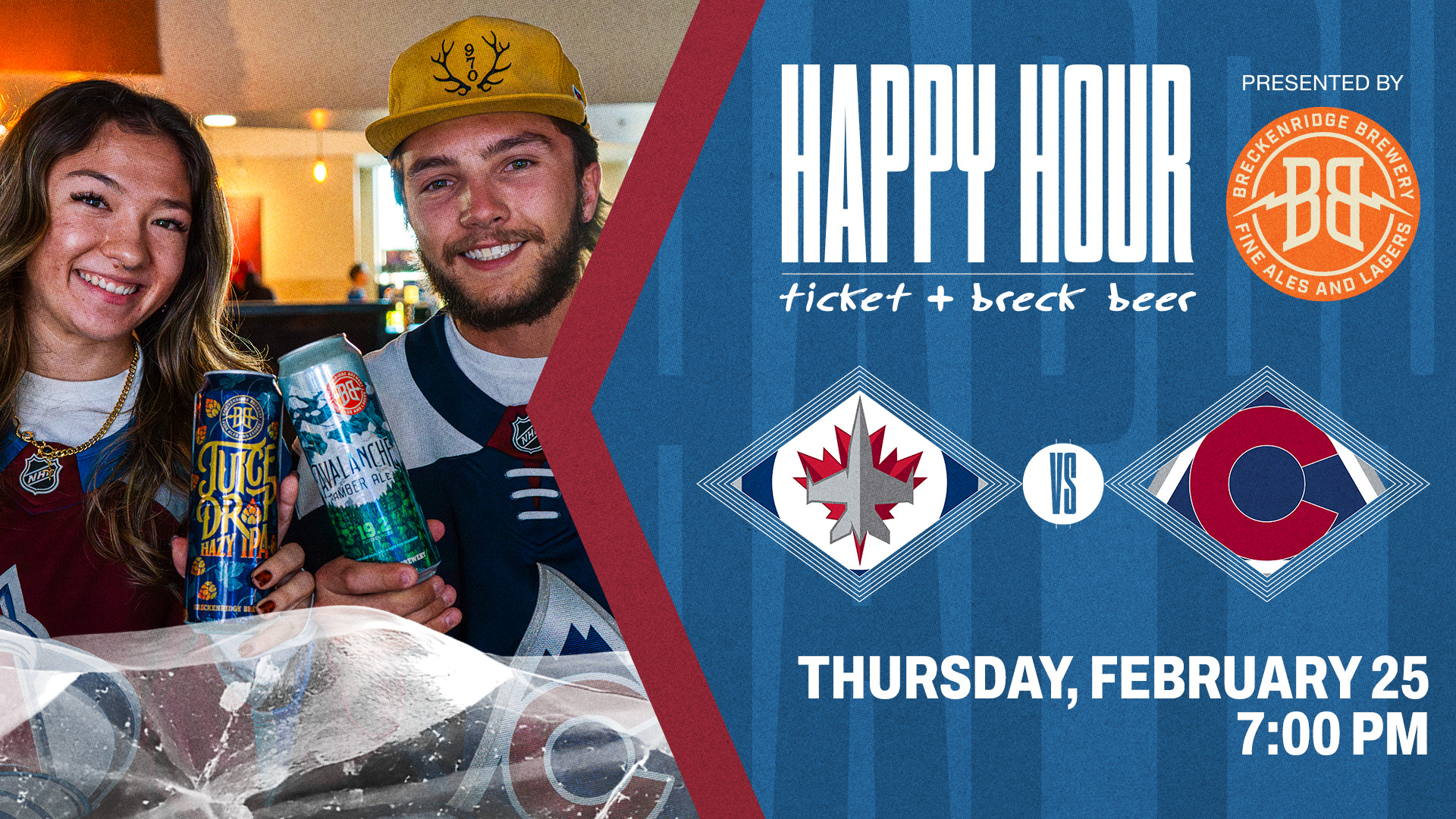 Colorado Avalanche Happy Hour - Avalanche vs. Winnipeg Jets