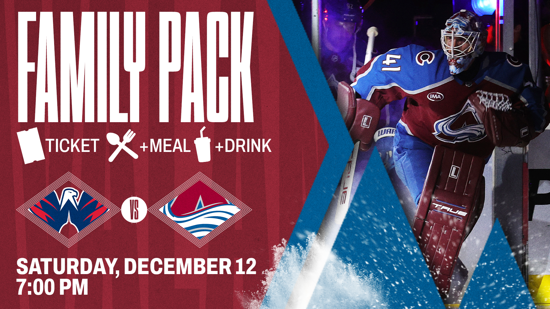 Colorado Avalanche Family Pack - Avalanche vs. Washington Capitals