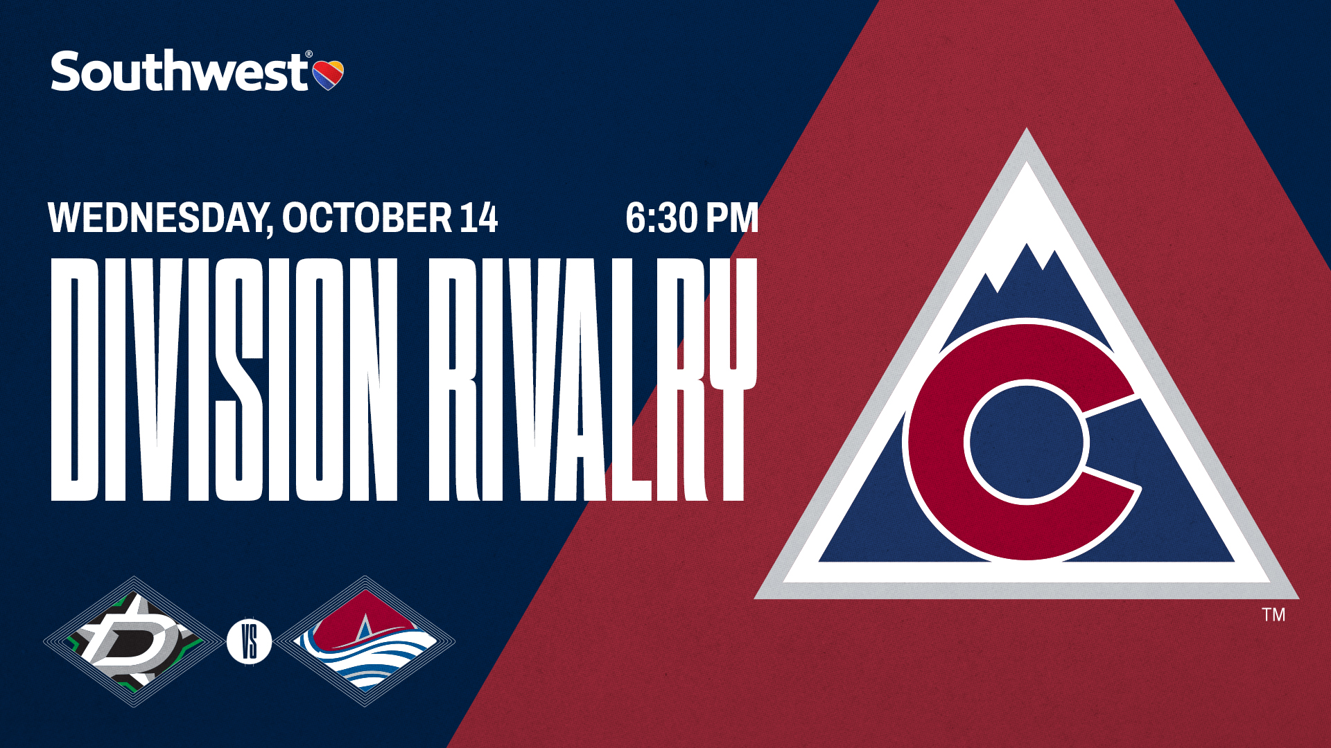 Colorado Avalanche vs Dallas Division Rivalry game