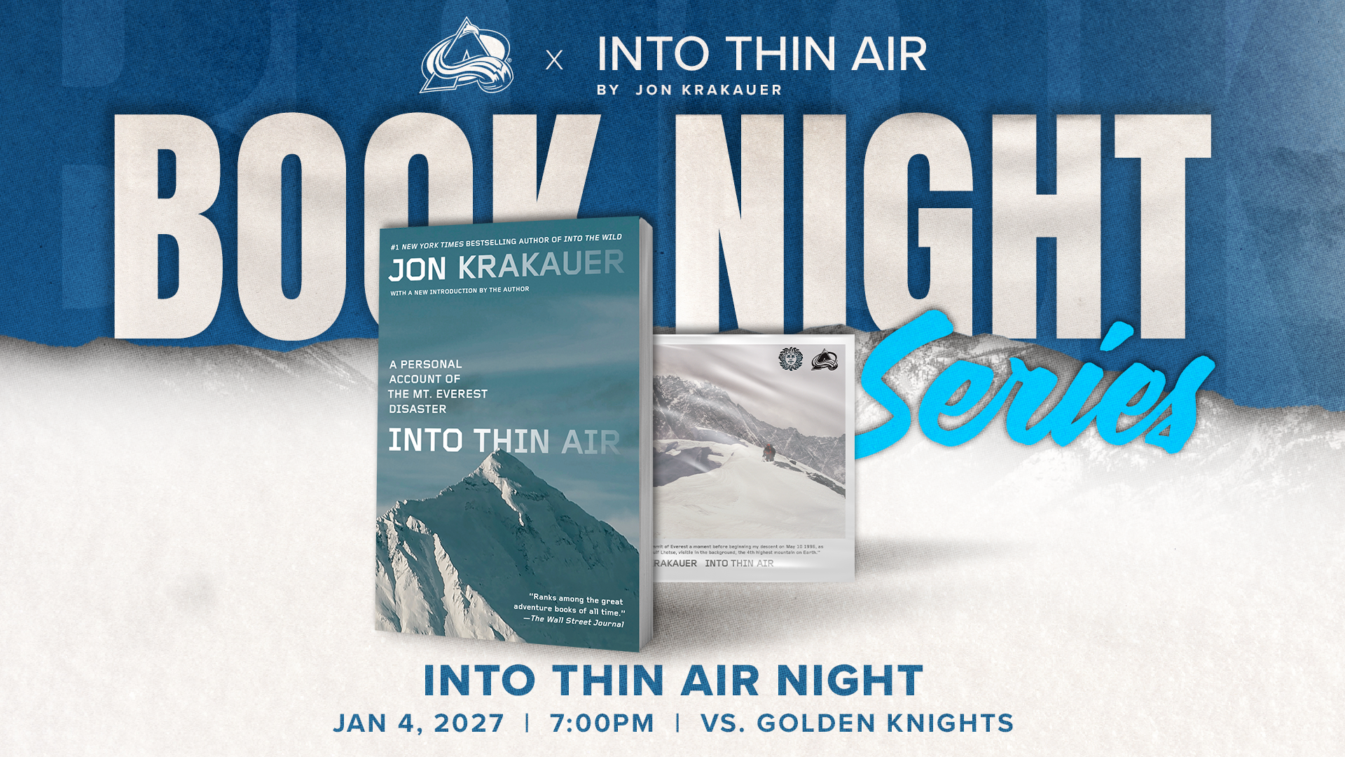 Into Thin Air Night - Colorado Avalanche vs. Vegas