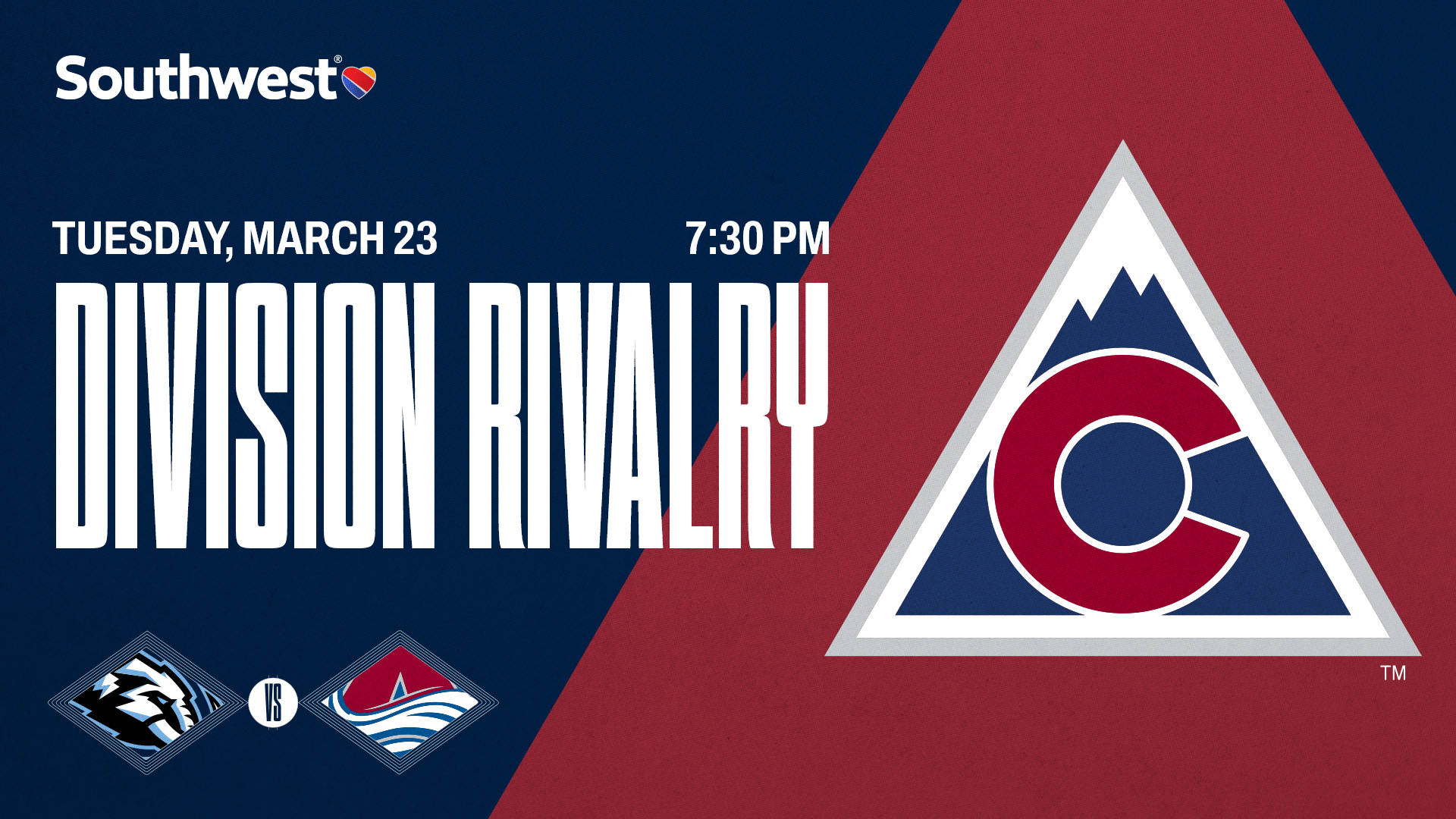 Colorado Avalanche vs Utah Division Rivalry game
