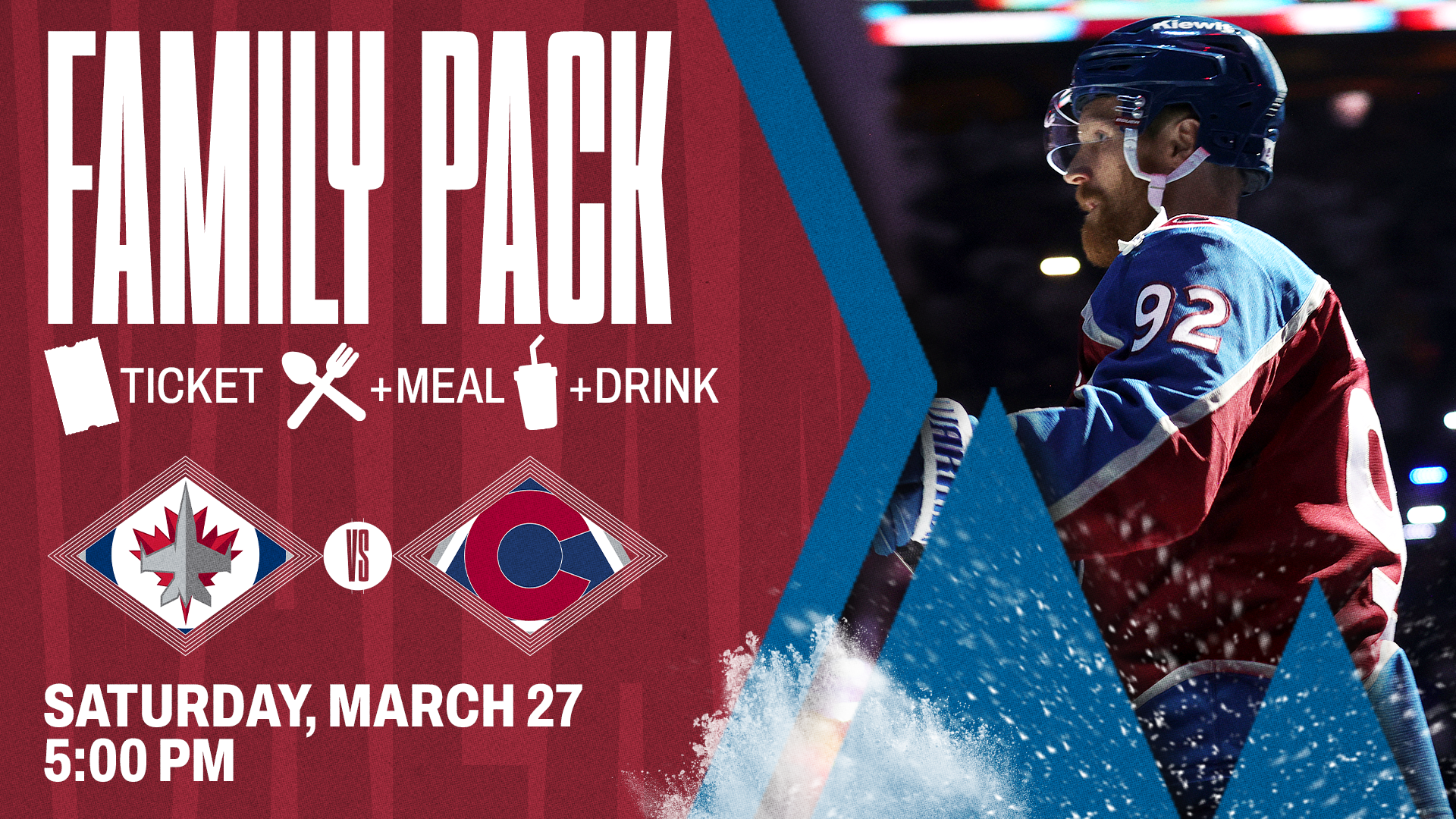 Colorado Avalanche Family Pack - Avalanche vs. Winnipeg Jets