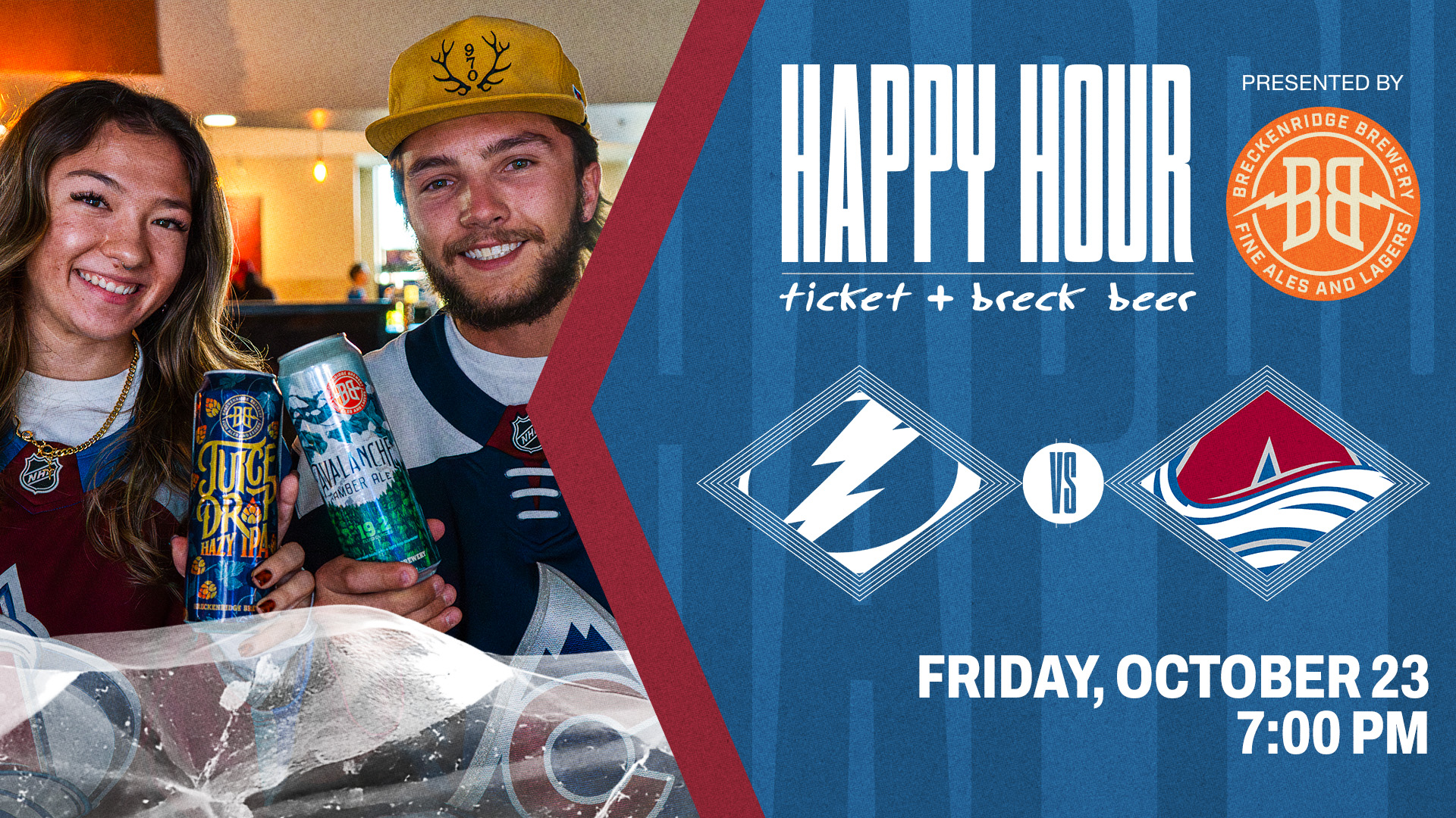 Colorado Avalanche Happy Hour - Avalanche vs. Tampa Bay Lightning